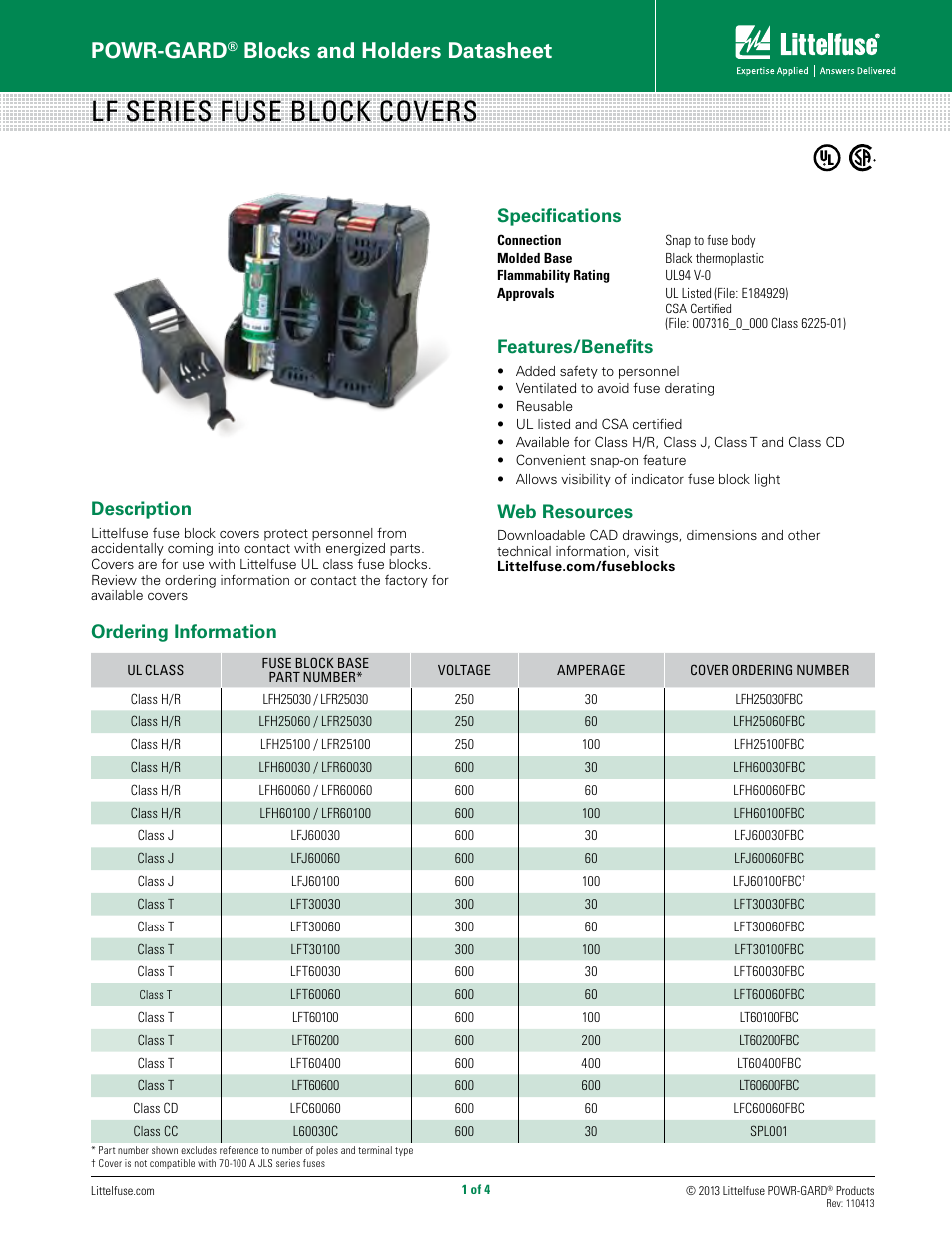 Littelfuse LF Series User Manual | 4 pages