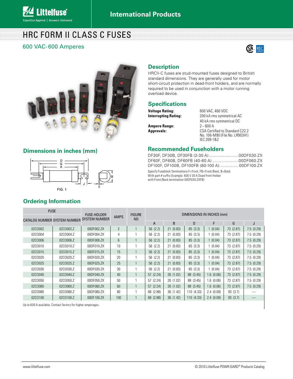Littelfuse DF Series User Manual | 1 page