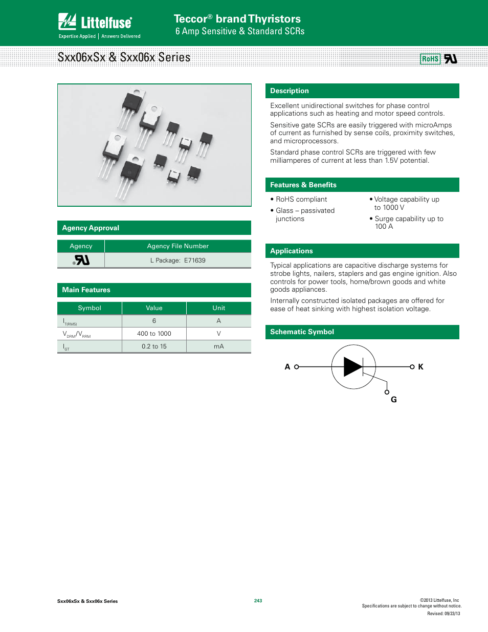 Littelfuse Sxx06x Series User Manual | 11 pages