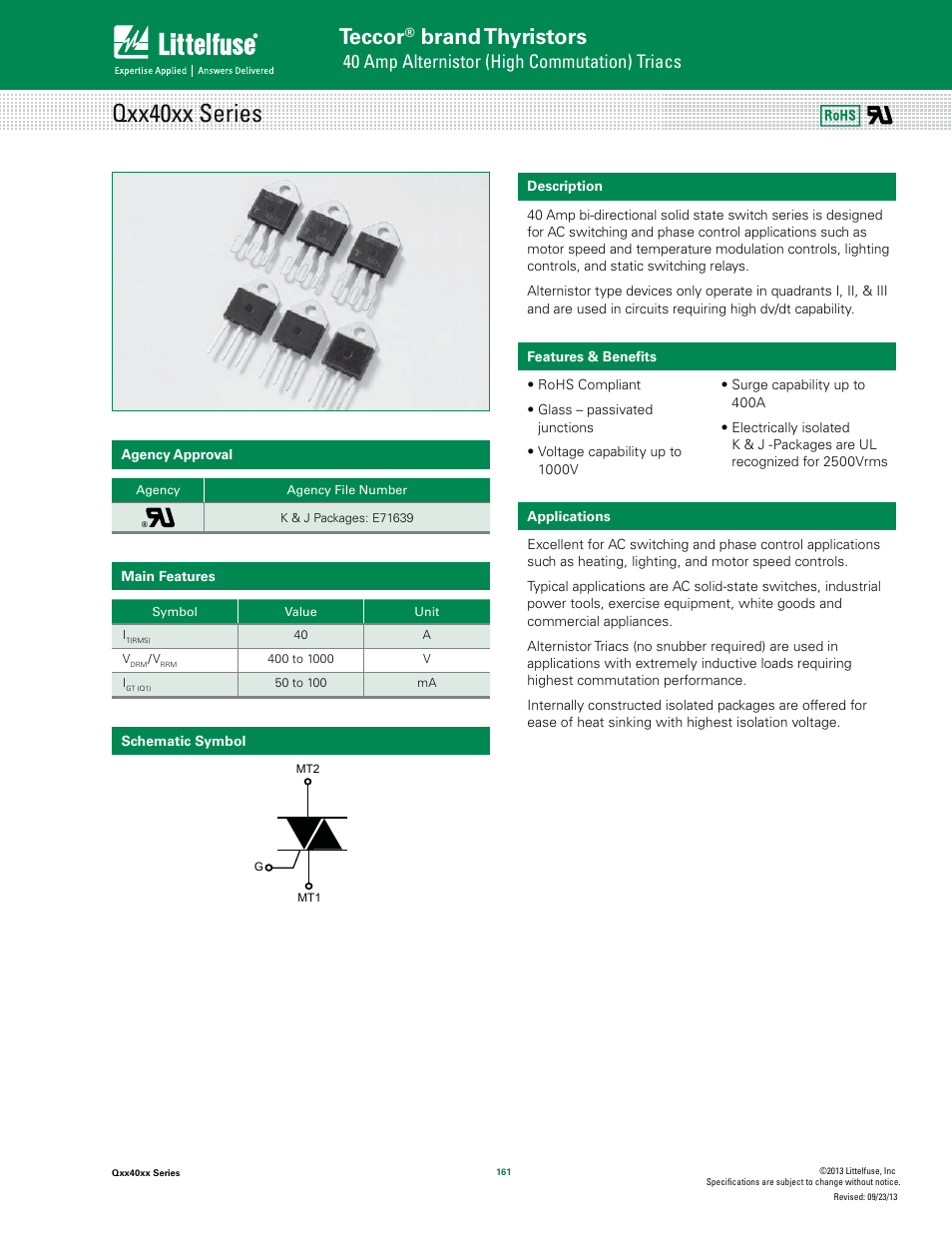 Littelfuse Qxx40xx Series User Manual | 7 pages