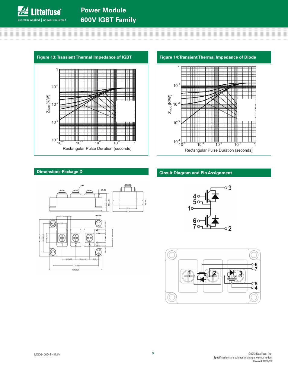 Power module, 600v igbt family | Littelfuse MG06400D-BN1MM Series User Manual | Page 5 / 6