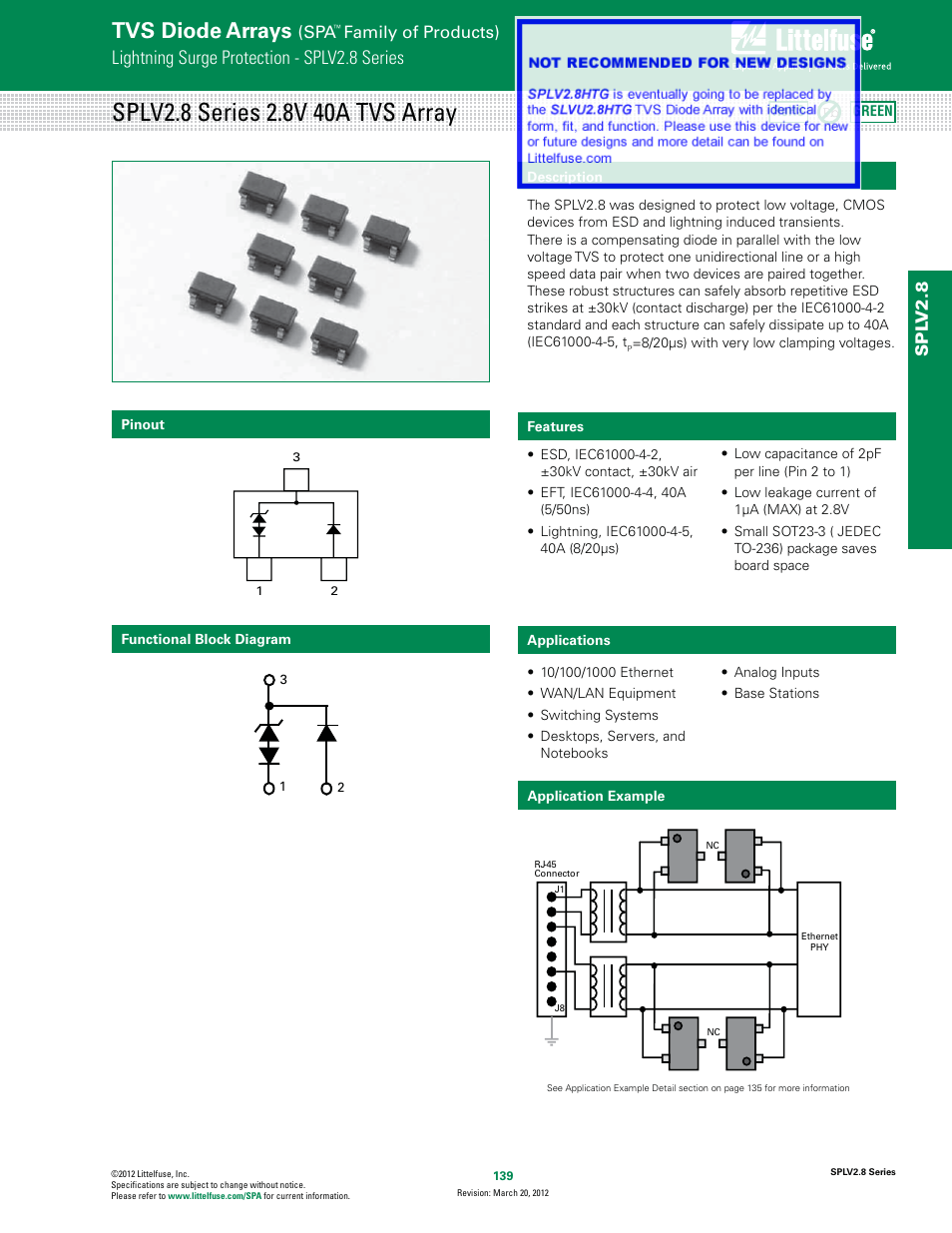 Littelfuse SPLV2.8 Series User Manual | 4 pages