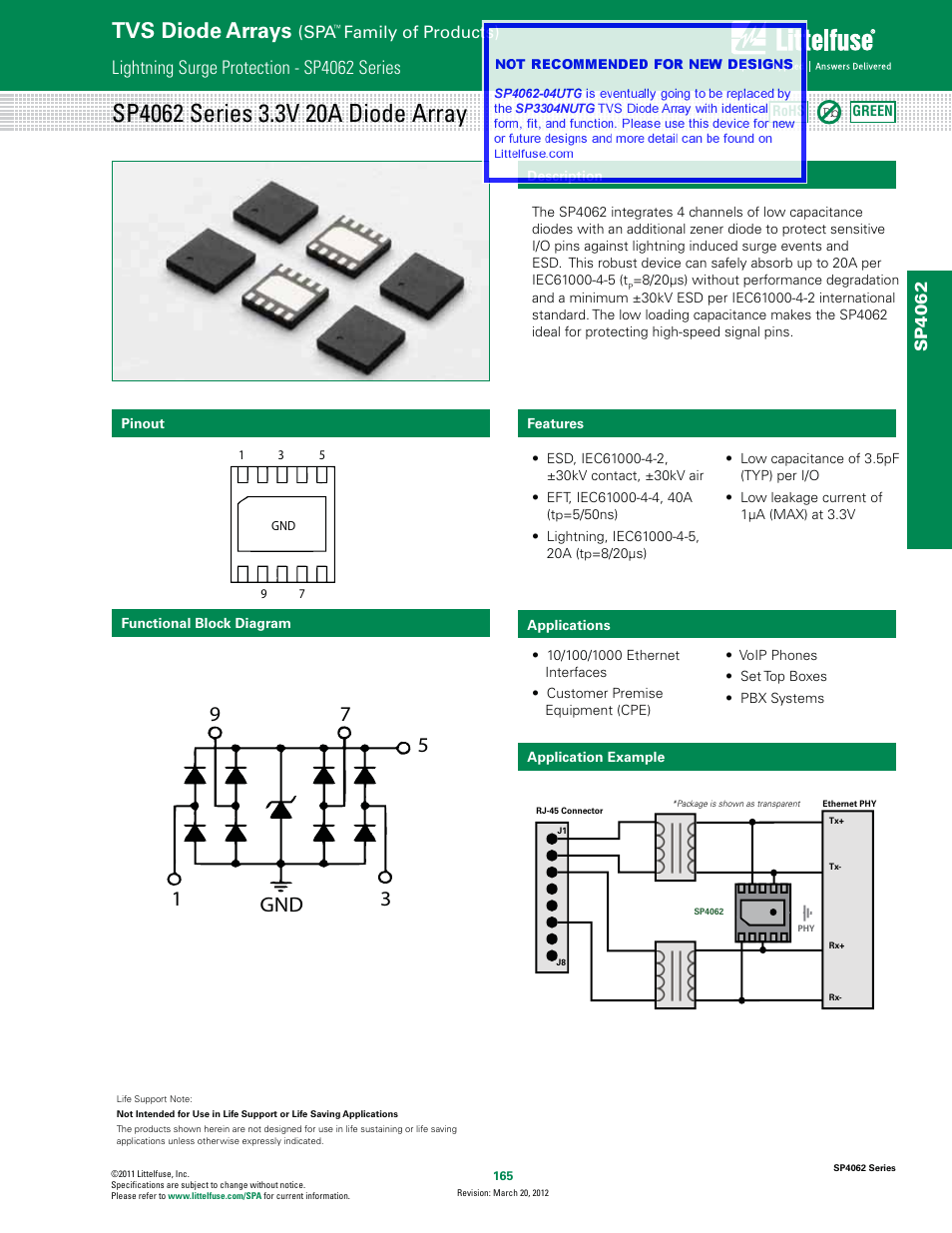 Littelfuse SP4062 Series User Manual | 4 pages