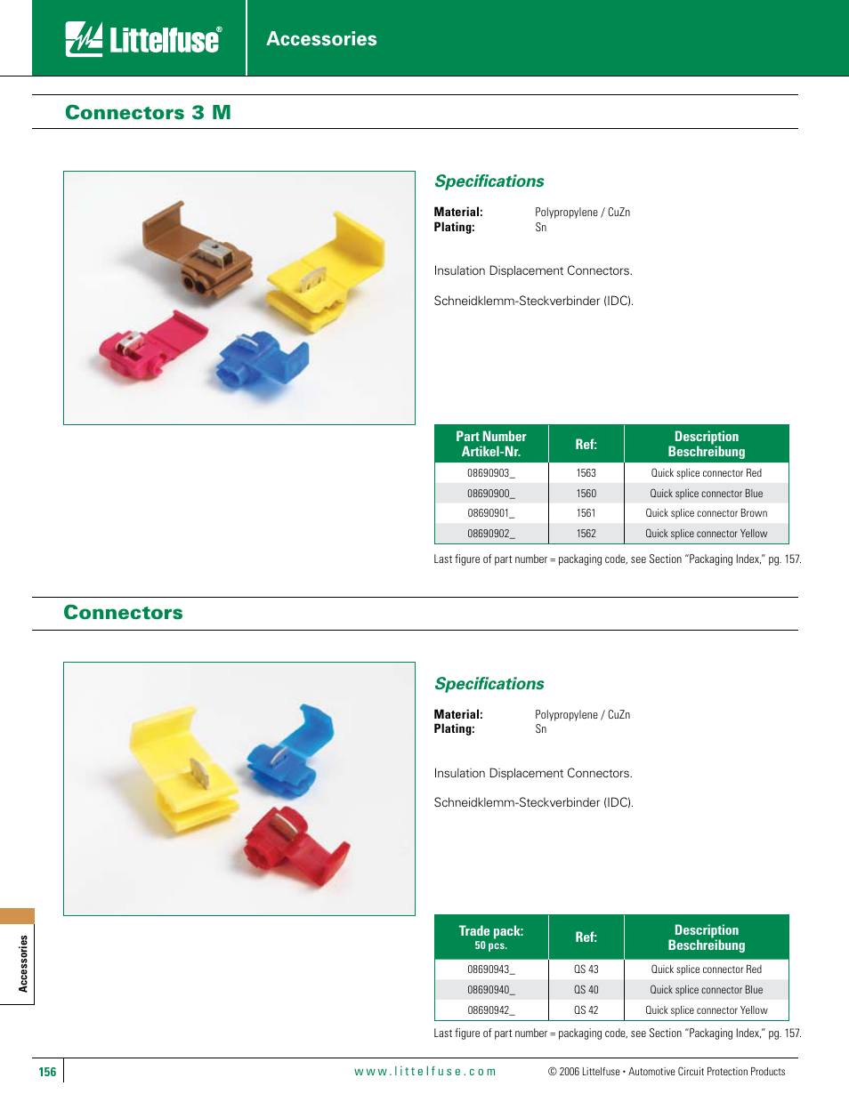 Littelfuse Connectors 3 M User Manual | 1 page
