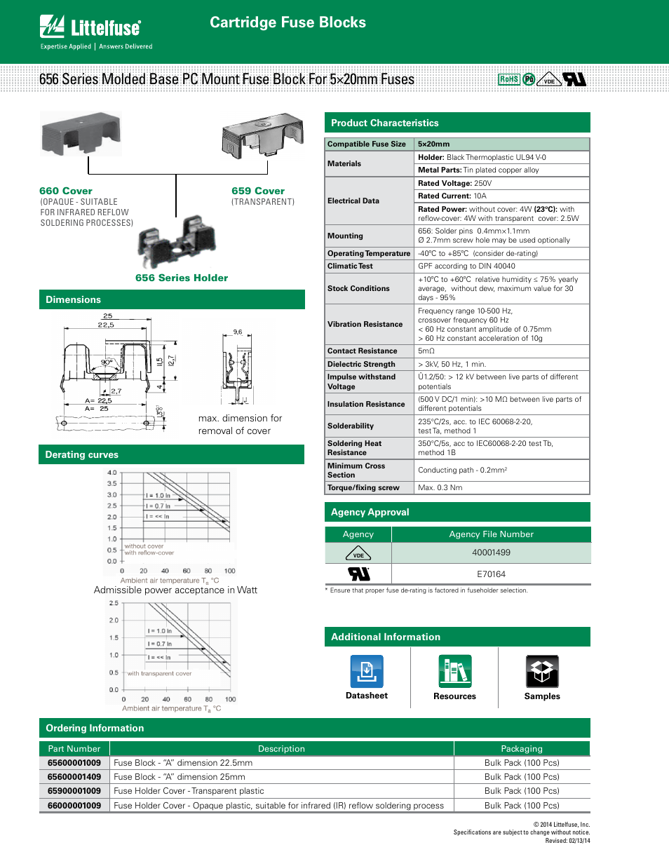 Littelfuse 656 Series User Manual | 1 page