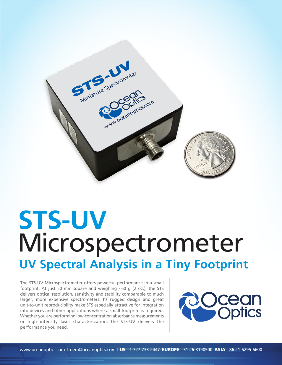 Ocean Optics STS-UV User Manual | 2 pages