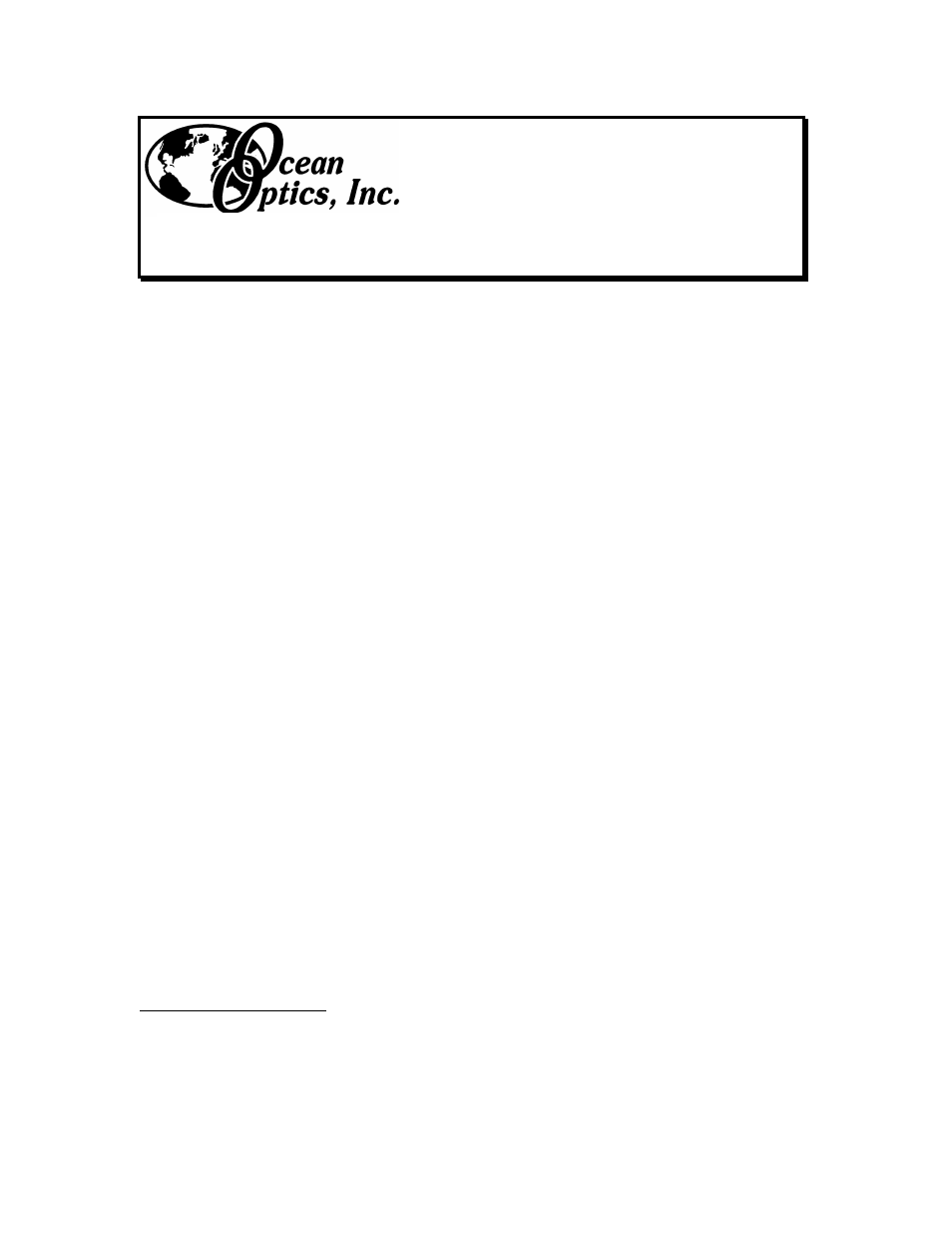 Ocean Optics SAD500 Communications and Control User Manual | 19 pages