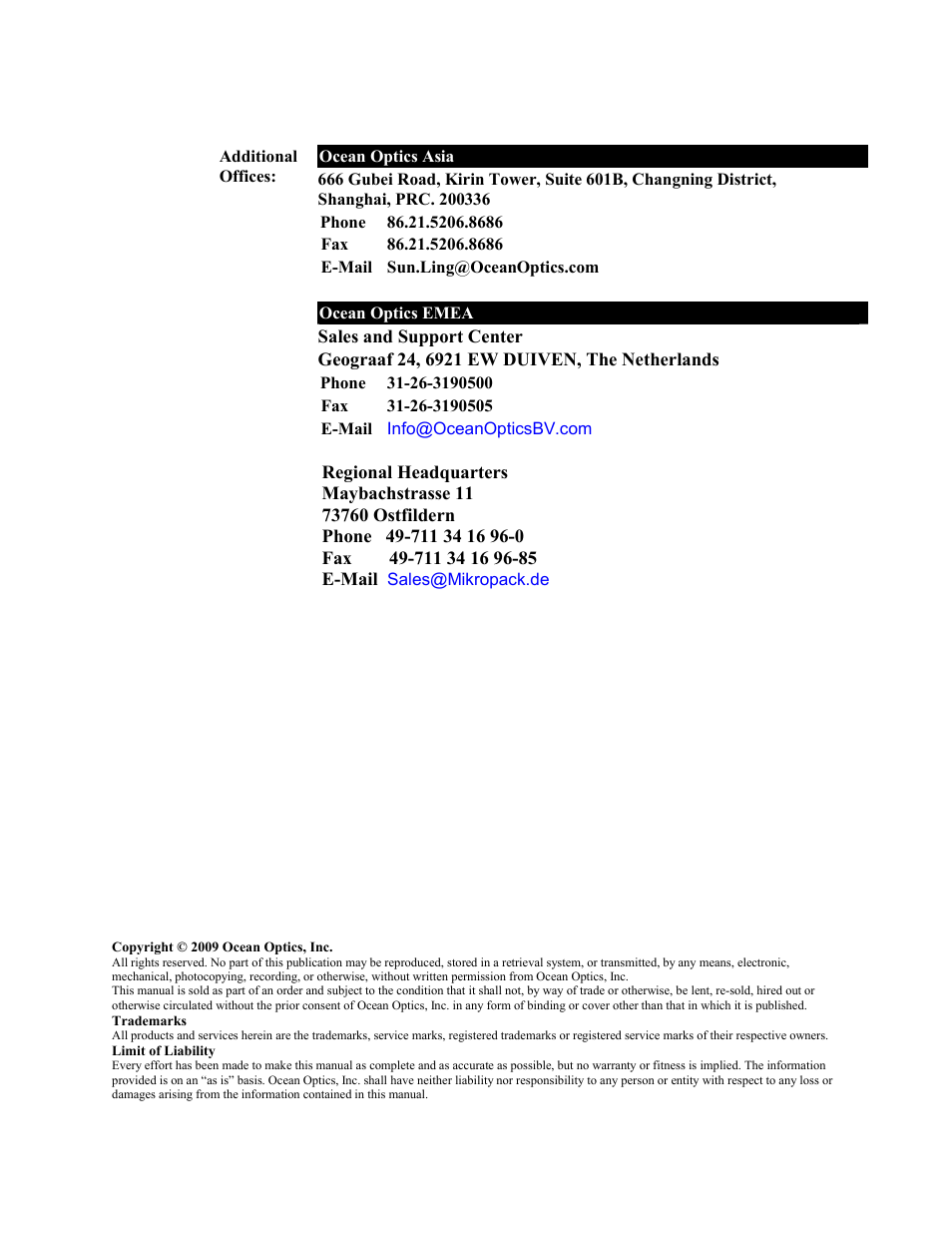 Ocean Optics Red Tide USB650 Install User Manual | Page 2 / 26