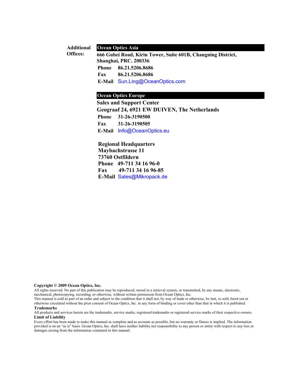 Ocean Optics Remora User Manual | Page 2 / 42