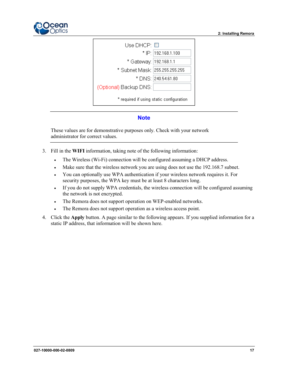 Ocean Optics Remora User Manual | Page 23 / 42