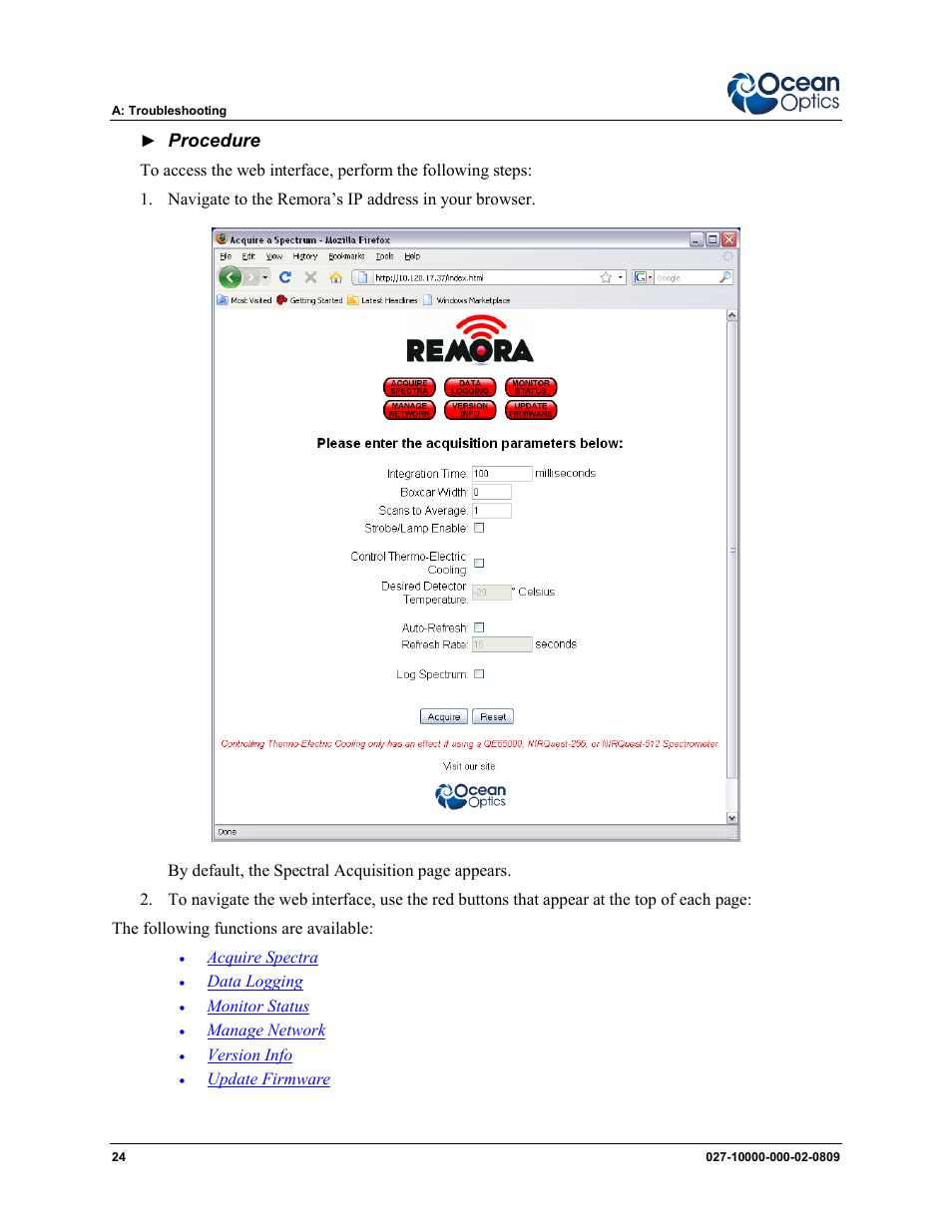 Ocean Optics Remora User Manual | Page 30 / 42