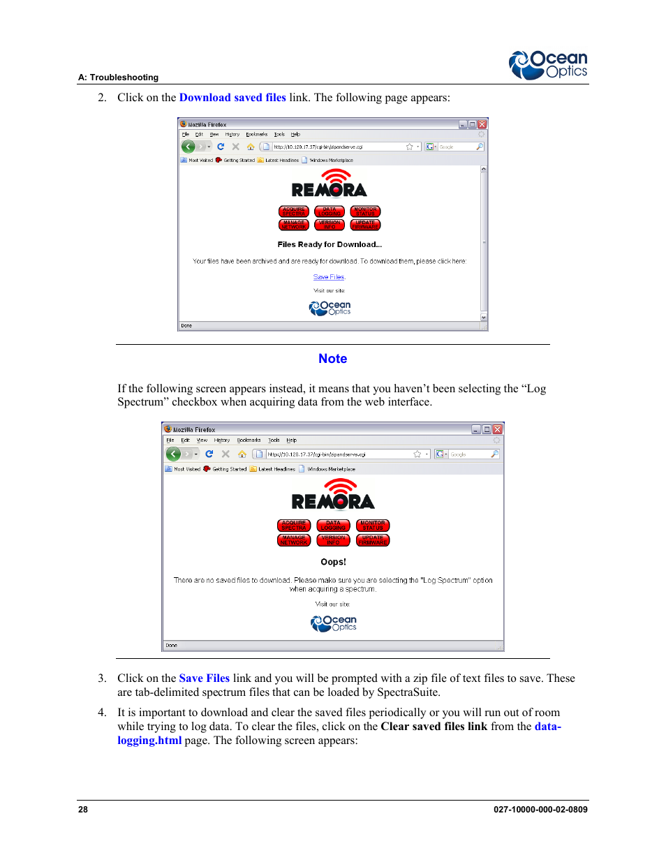 Ocean Optics Remora User Manual | Page 34 / 42