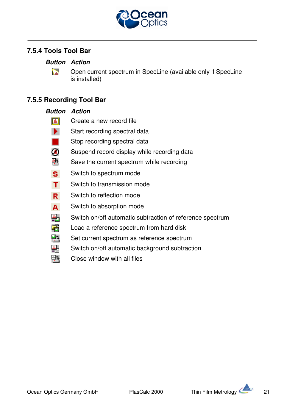 Ocean Optics PlasCalc User Manual | Page 24 / 59