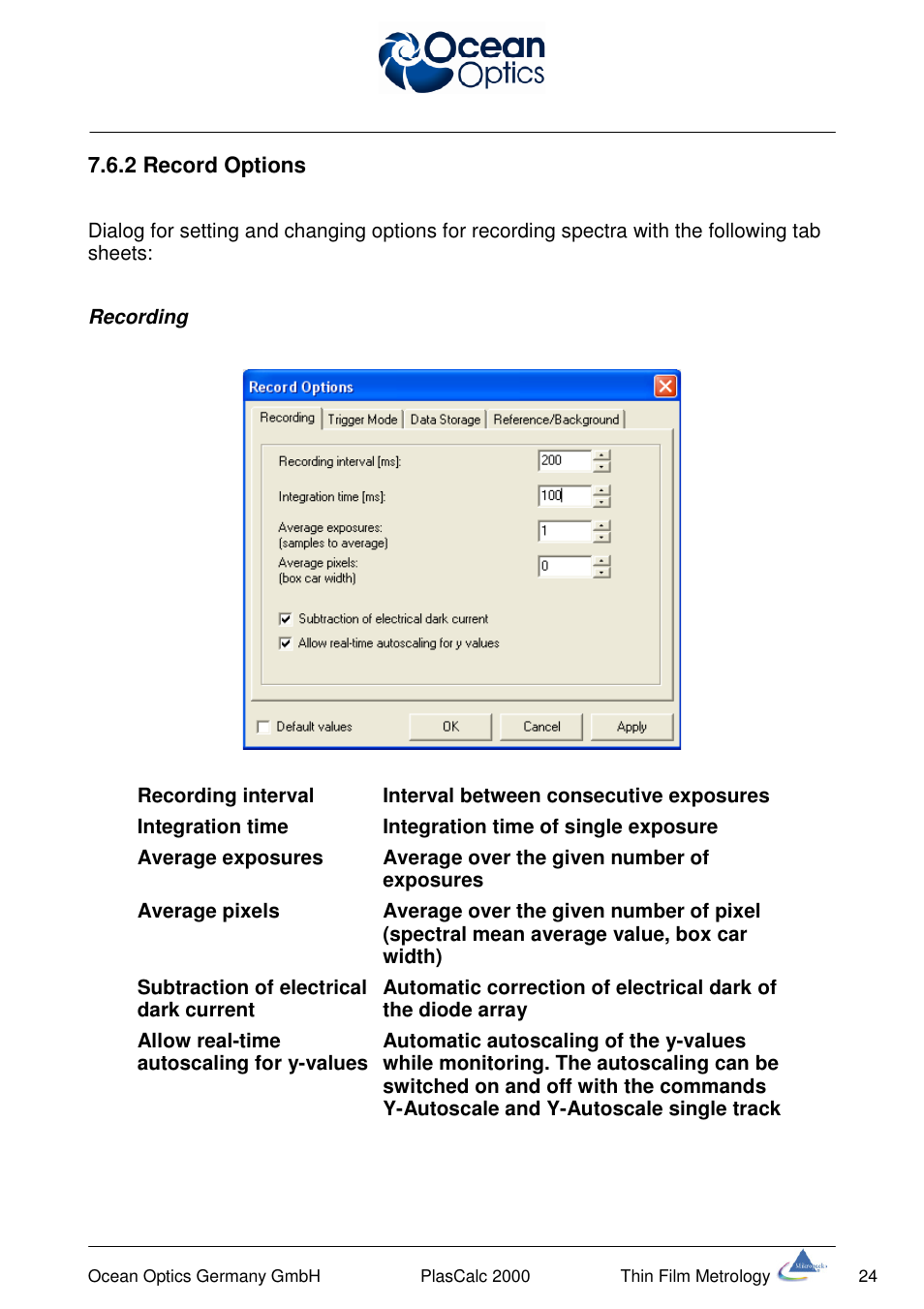 Ocean Optics PlasCalc User Manual | Page 27 / 59