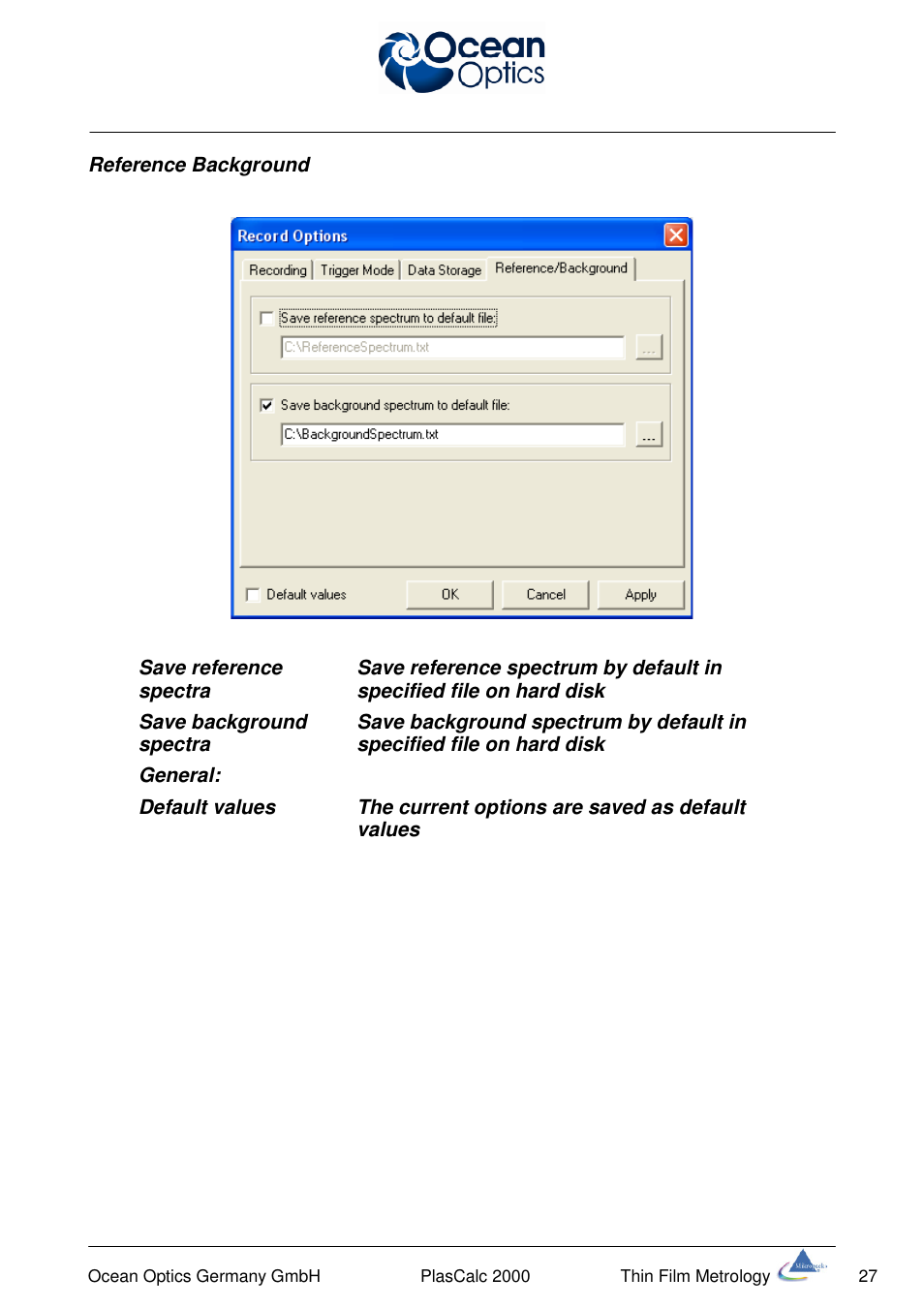 Ocean Optics PlasCalc User Manual | Page 30 / 59