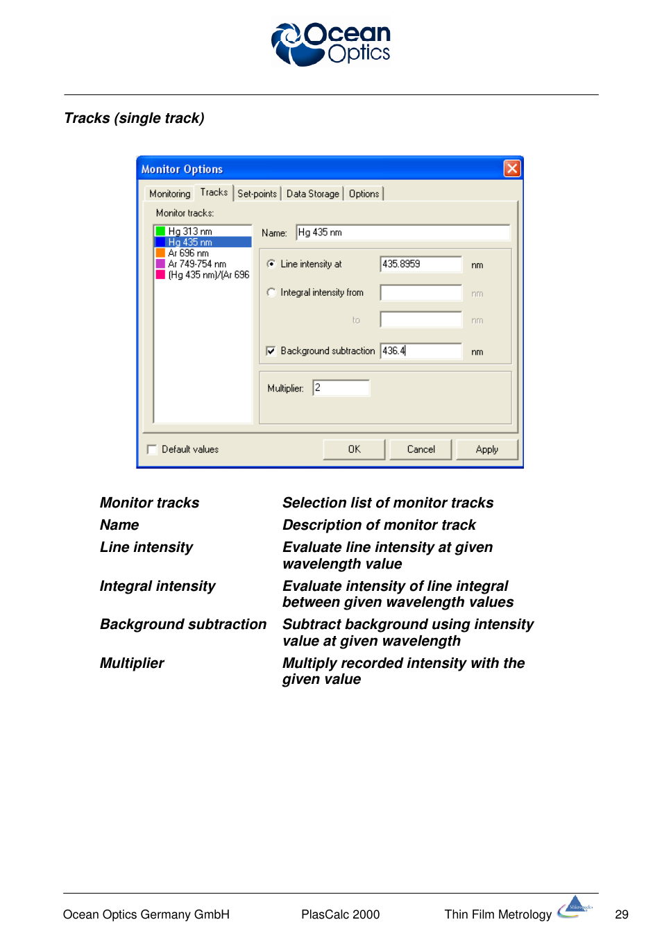 Ocean Optics PlasCalc User Manual | Page 32 / 59