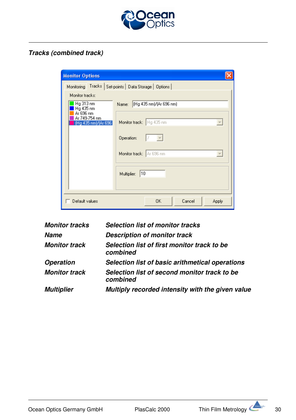 Ocean Optics PlasCalc User Manual | Page 33 / 59