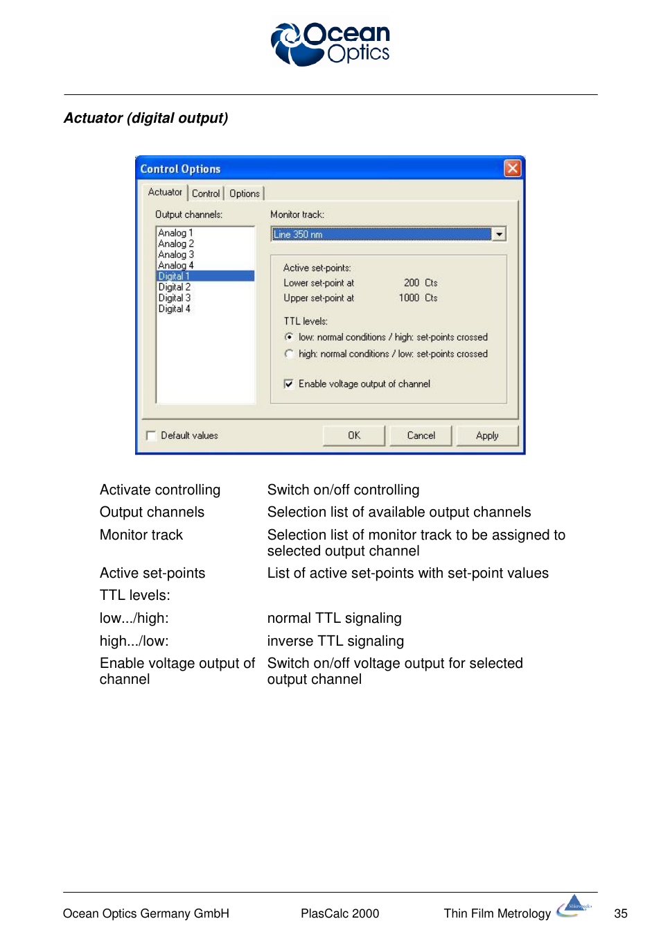 Ocean Optics PlasCalc User Manual | Page 38 / 59