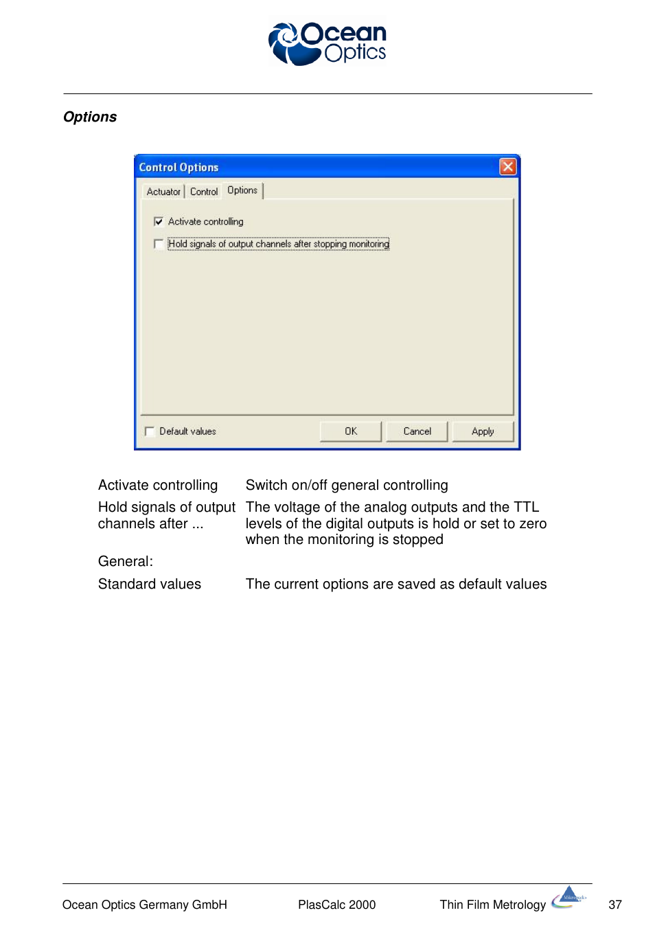 Ocean Optics PlasCalc User Manual | Page 40 / 59