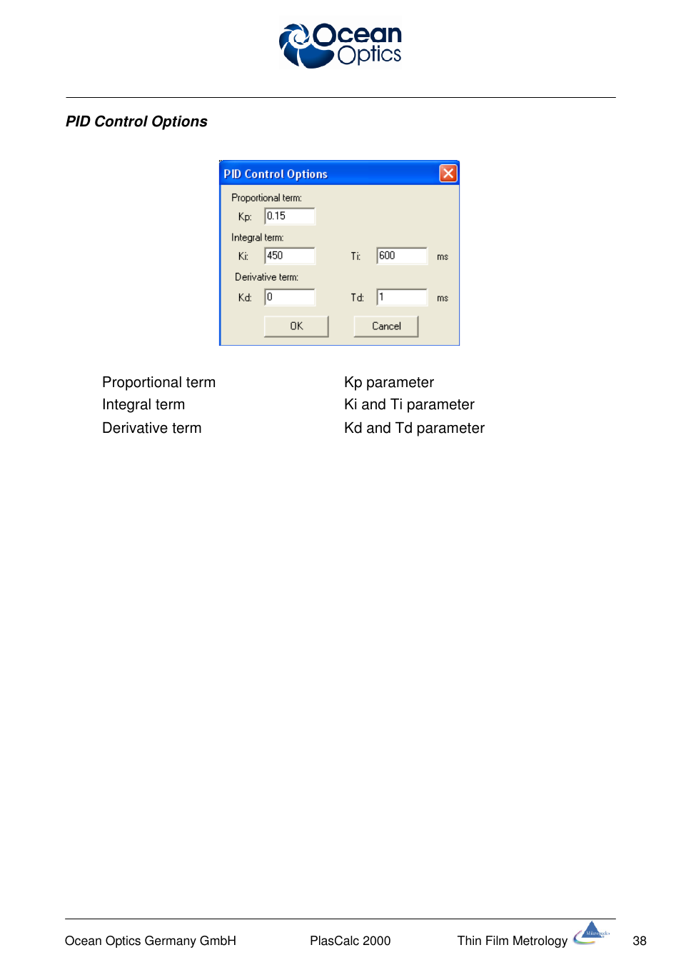 Ocean Optics PlasCalc User Manual | Page 41 / 59