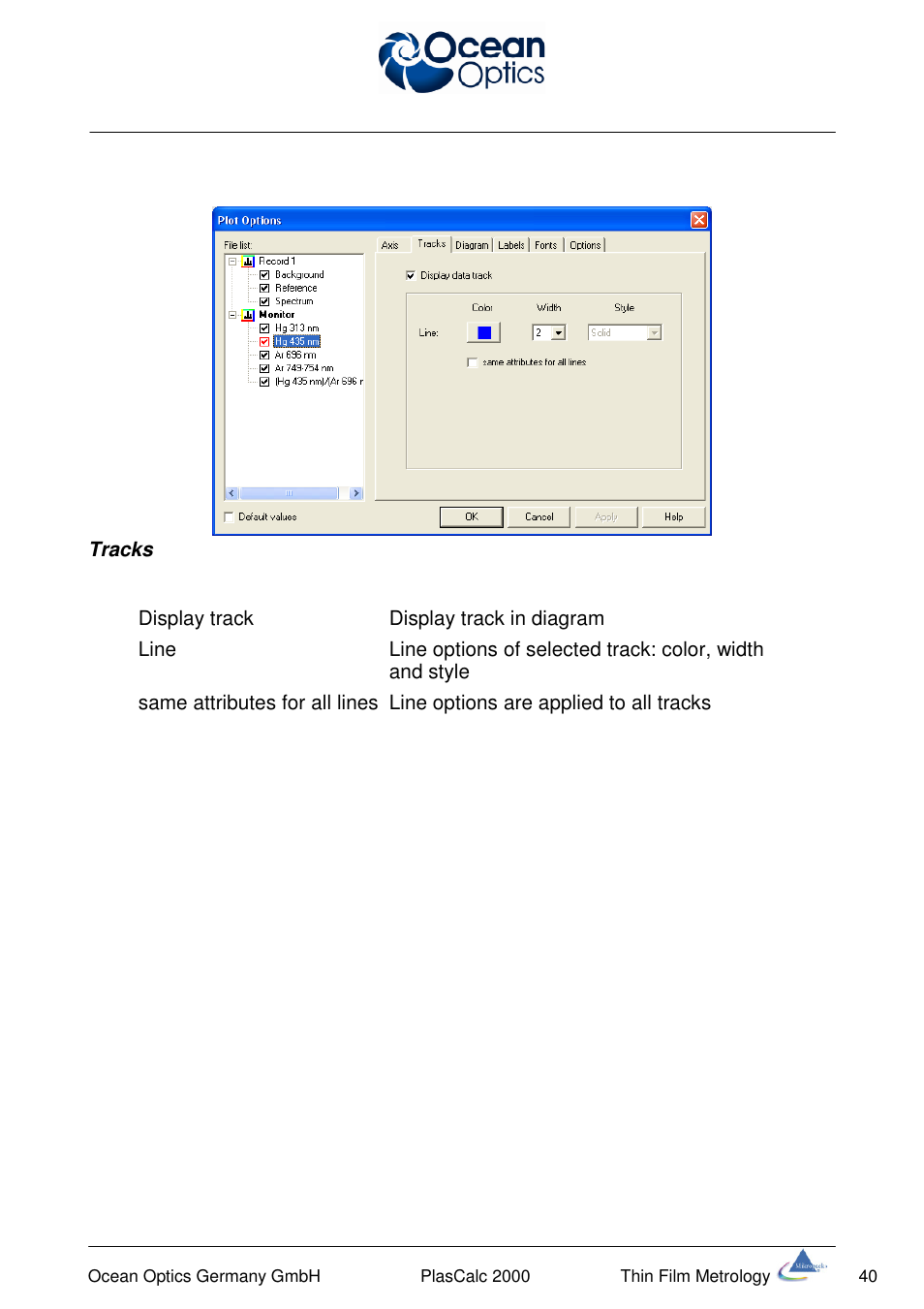 Ocean Optics PlasCalc User Manual | Page 43 / 59