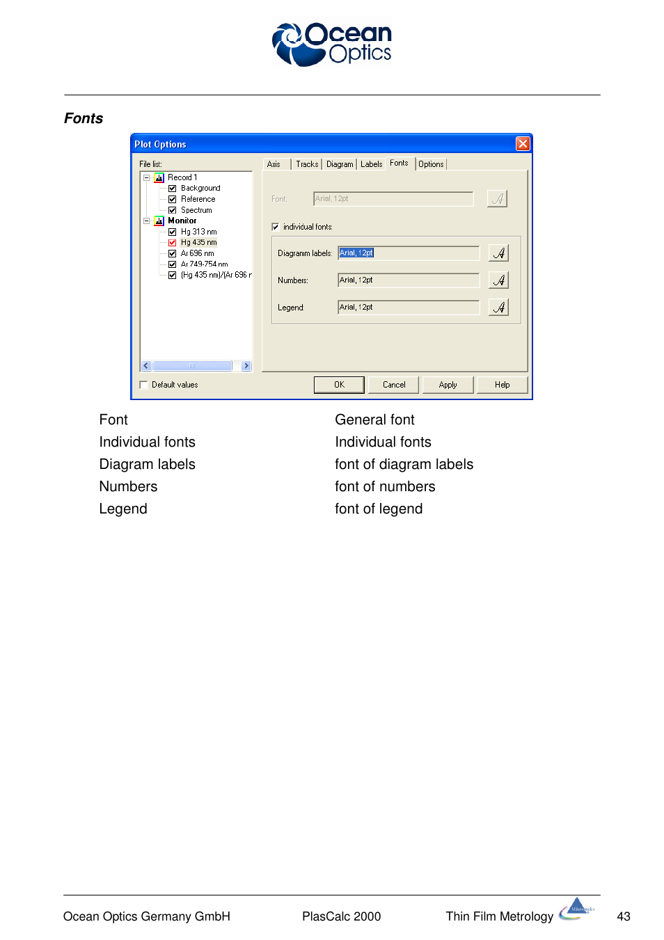 Ocean Optics PlasCalc User Manual | Page 46 / 59