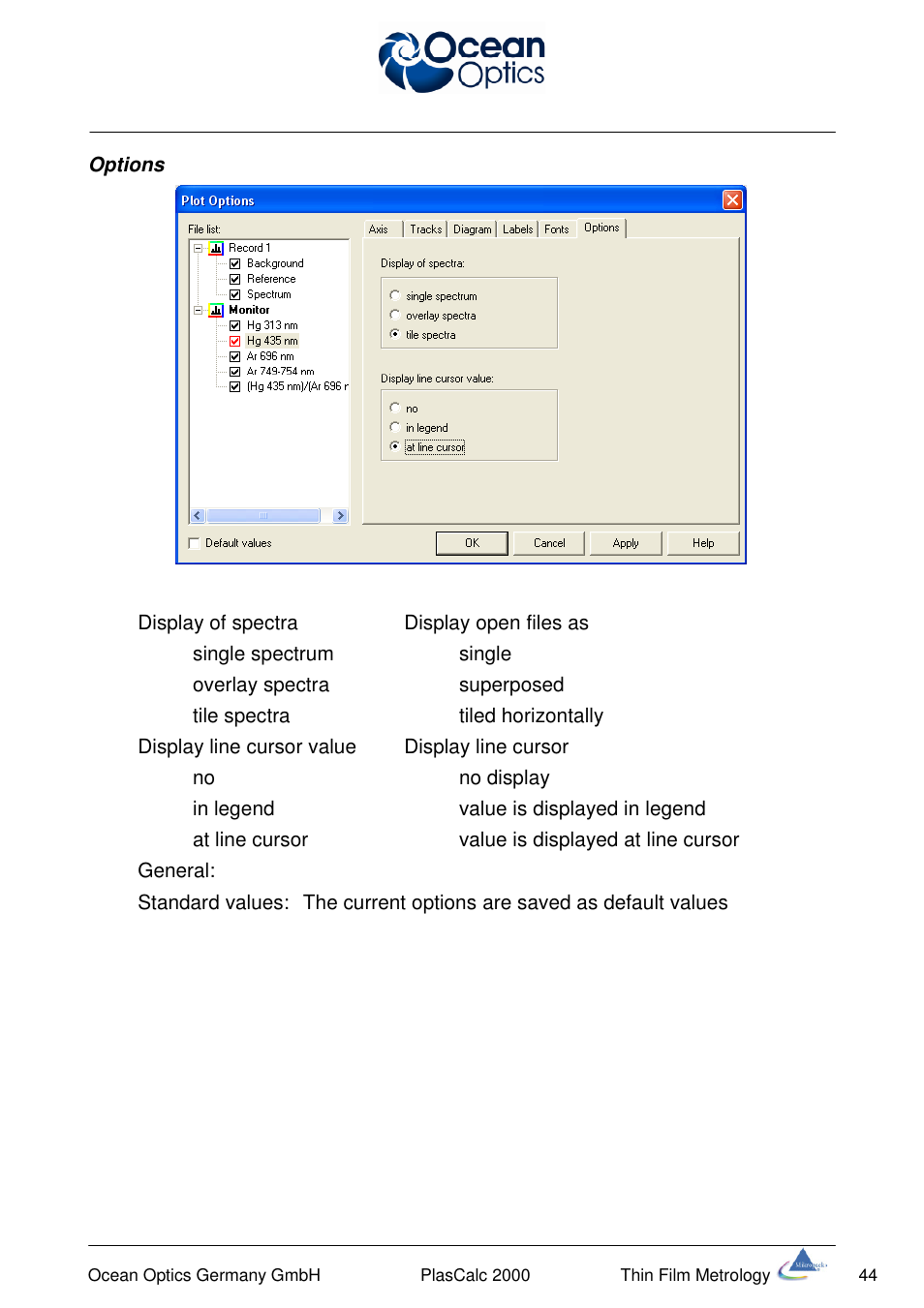 Ocean Optics PlasCalc User Manual | Page 47 / 59