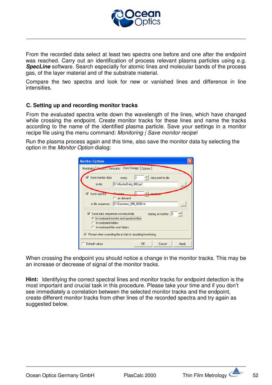 Ocean Optics PlasCalc User Manual | Page 55 / 59