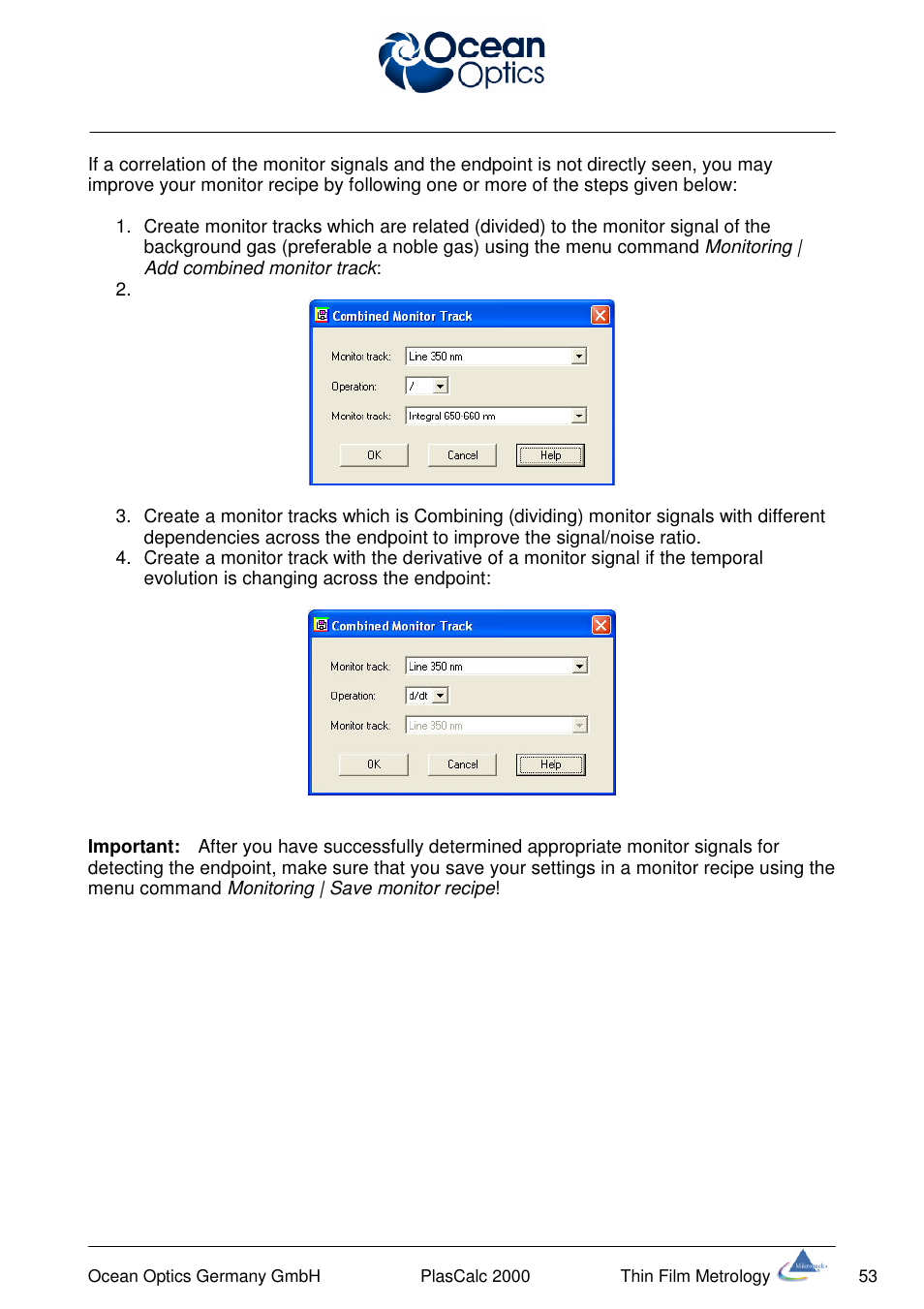 Ocean Optics PlasCalc User Manual | Page 56 / 59