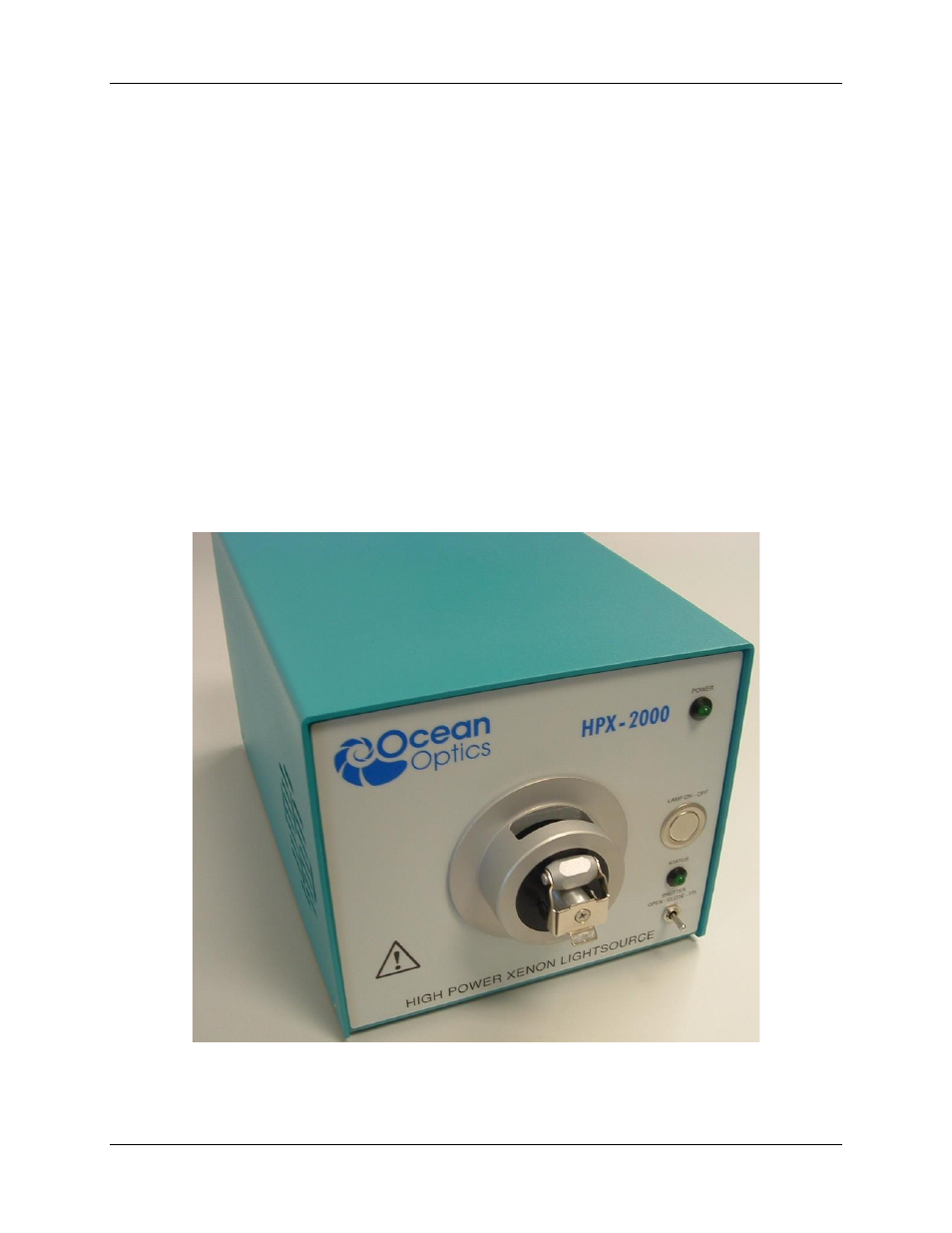 Setup, Overview, Chapter 1 | Ocean Optics HPX-2000 User Manual | Page 9 / 24