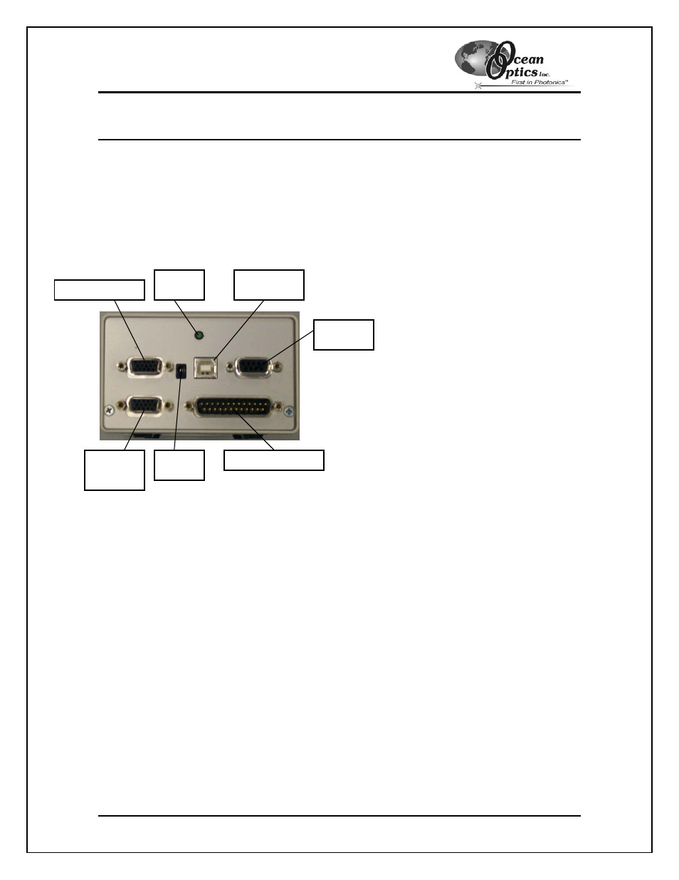 Adc1000-usb-s notes, Adc1000-usb-s rear panel, Power input specifications | Ocean Optics ADC1000-USB User Manual | Page 18 / 27