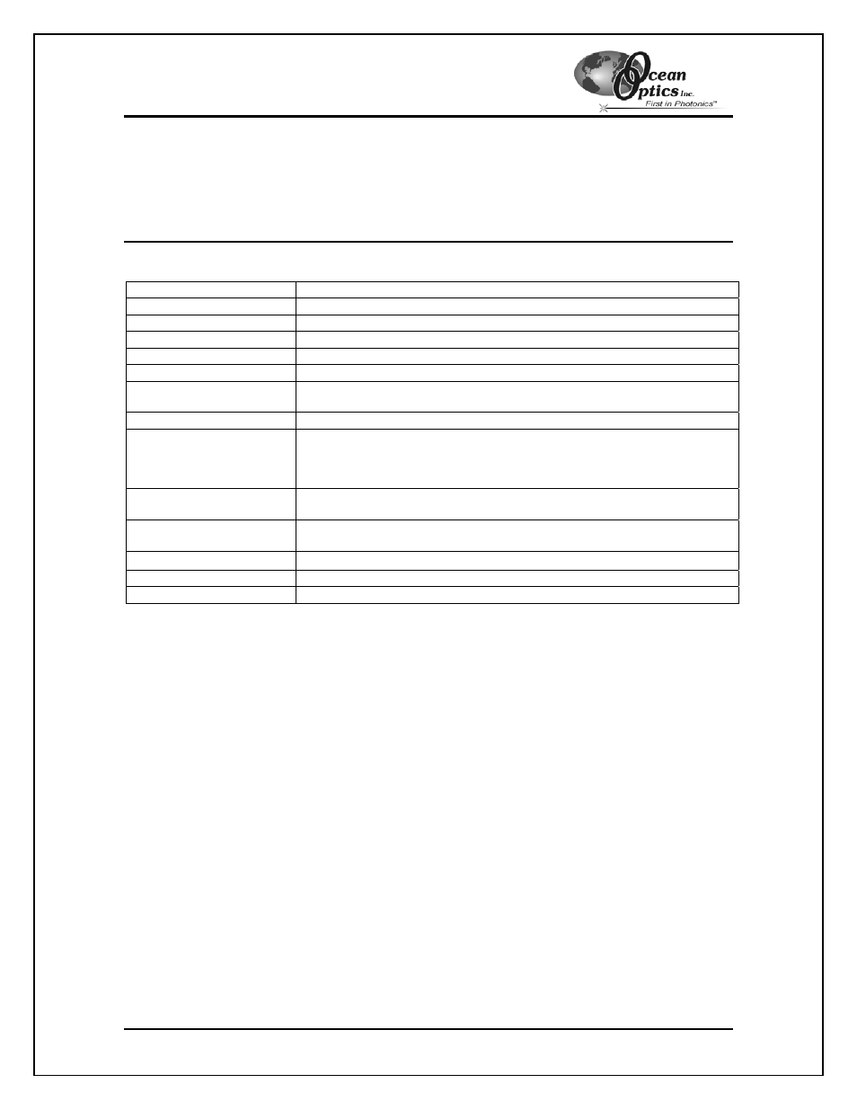 Adc1000-usb specifications, Appendix 1 – specifications | Ocean Optics ADC1000-USB User Manual | Page 25 / 27