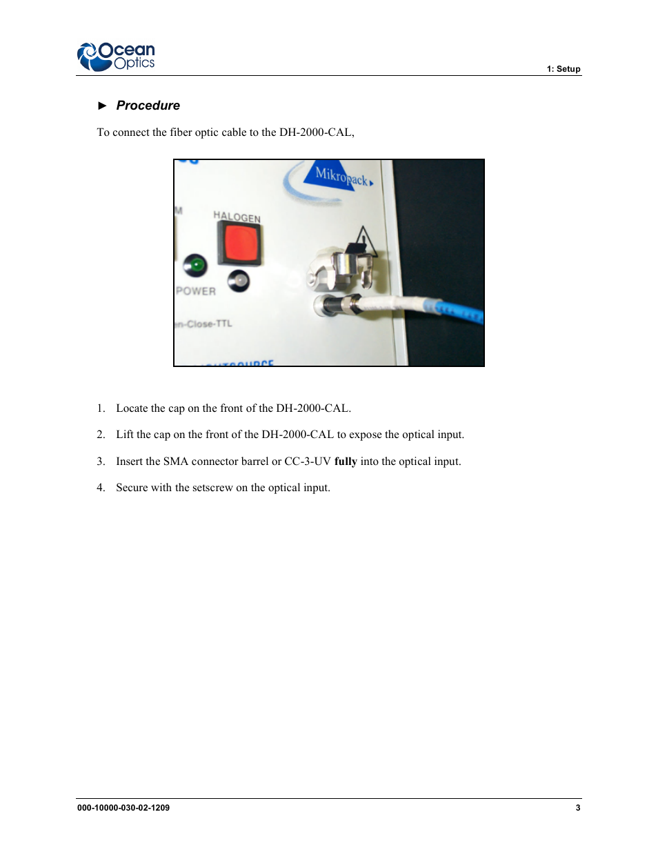 Ocean Optics DH-2000-CAL User Manual | Page 11 / 30