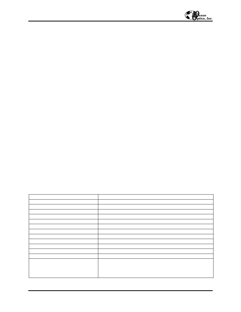 Bulb replacement, Specifications | Ocean Optics D1000 User Manual | Page 2 / 2