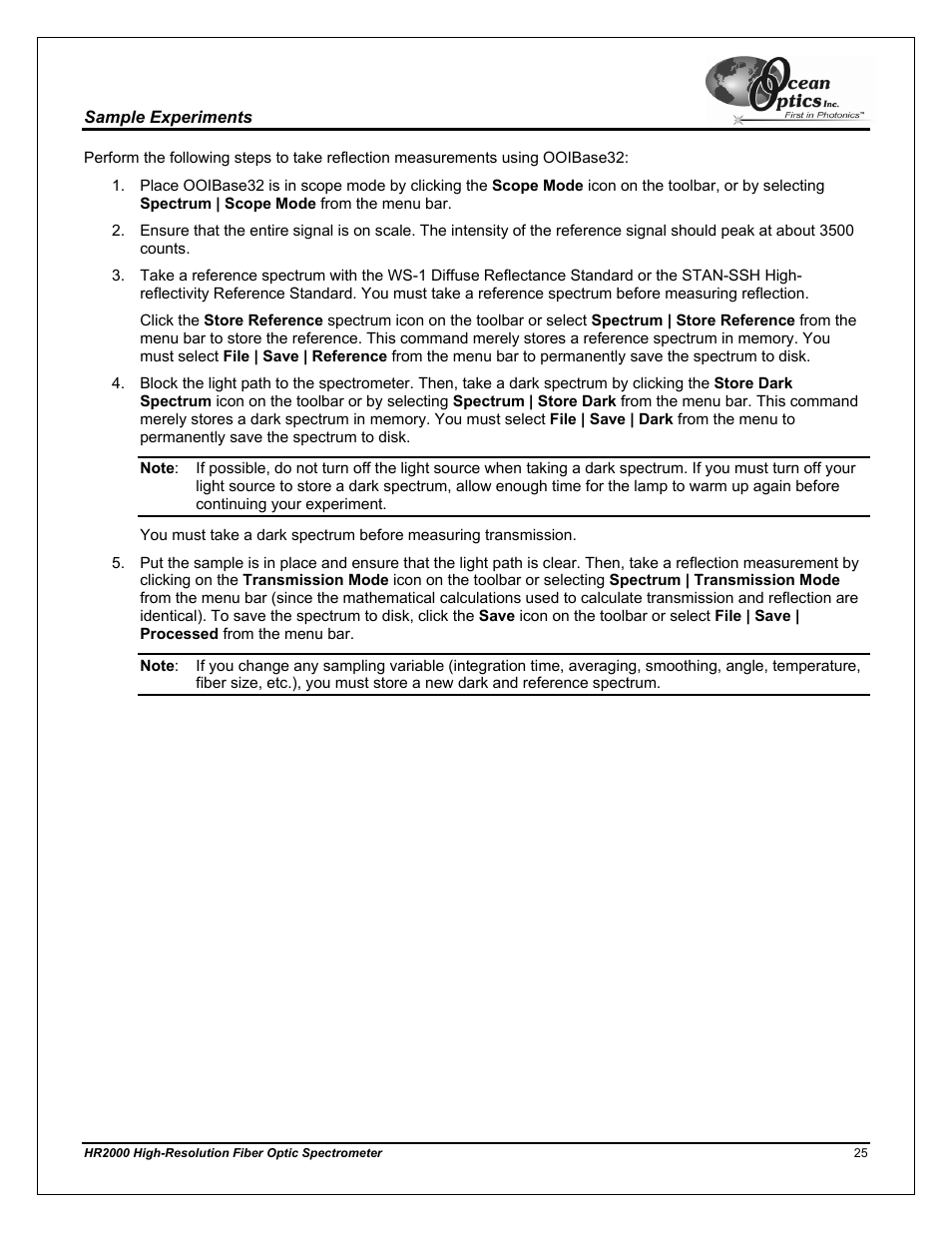 Ocean Optics HR2000CG-UV-NIR User Manual | Page 29 / 42