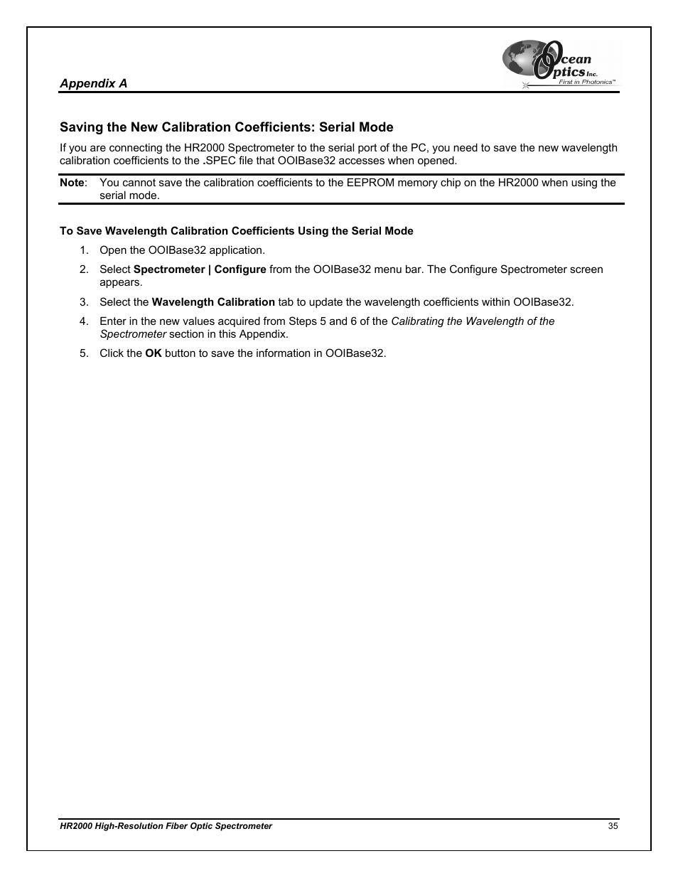 Ocean Optics HR2000CG-UV-NIR User Manual | Page 39 / 42