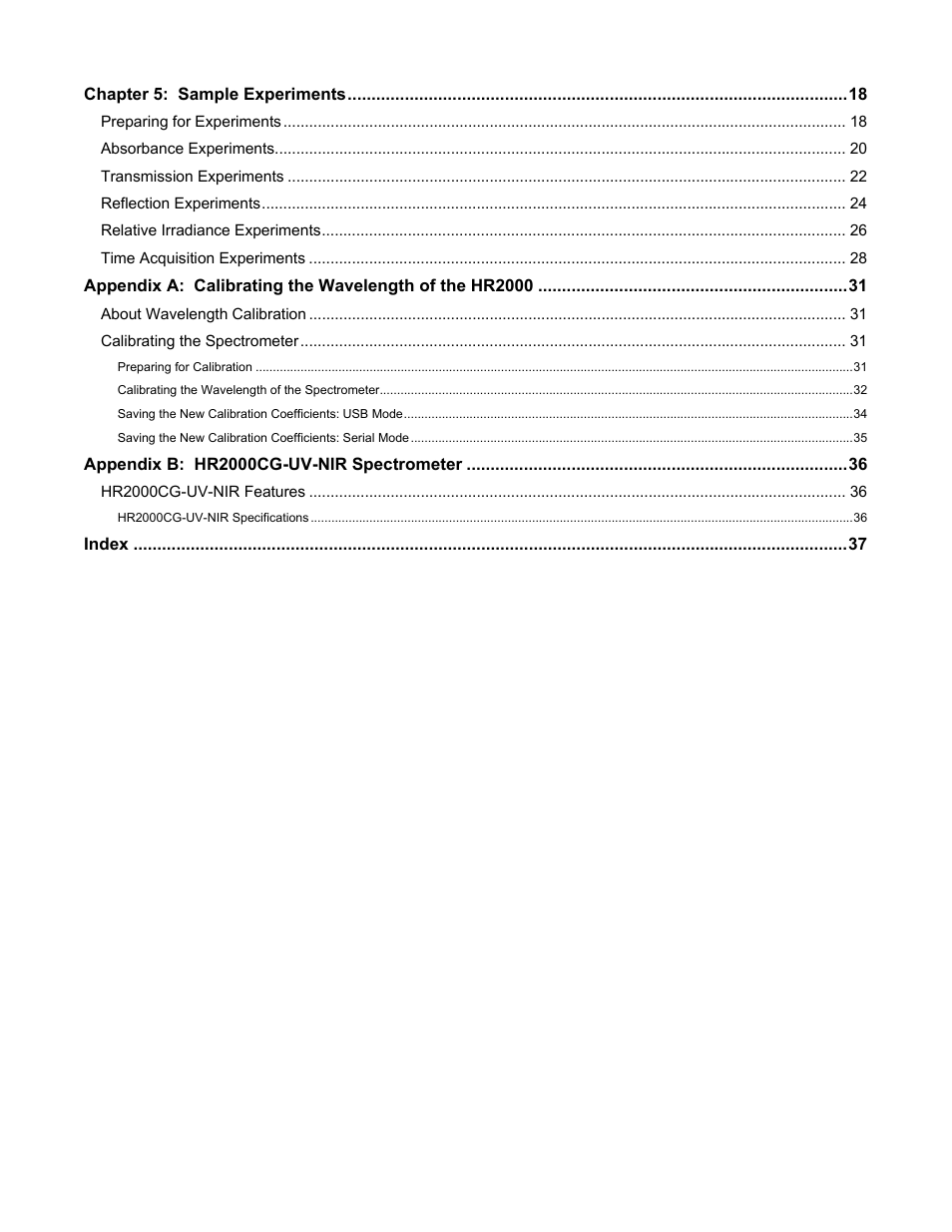 Ocean Optics HR2000CG-UV-NIR User Manual | Page 4 / 42