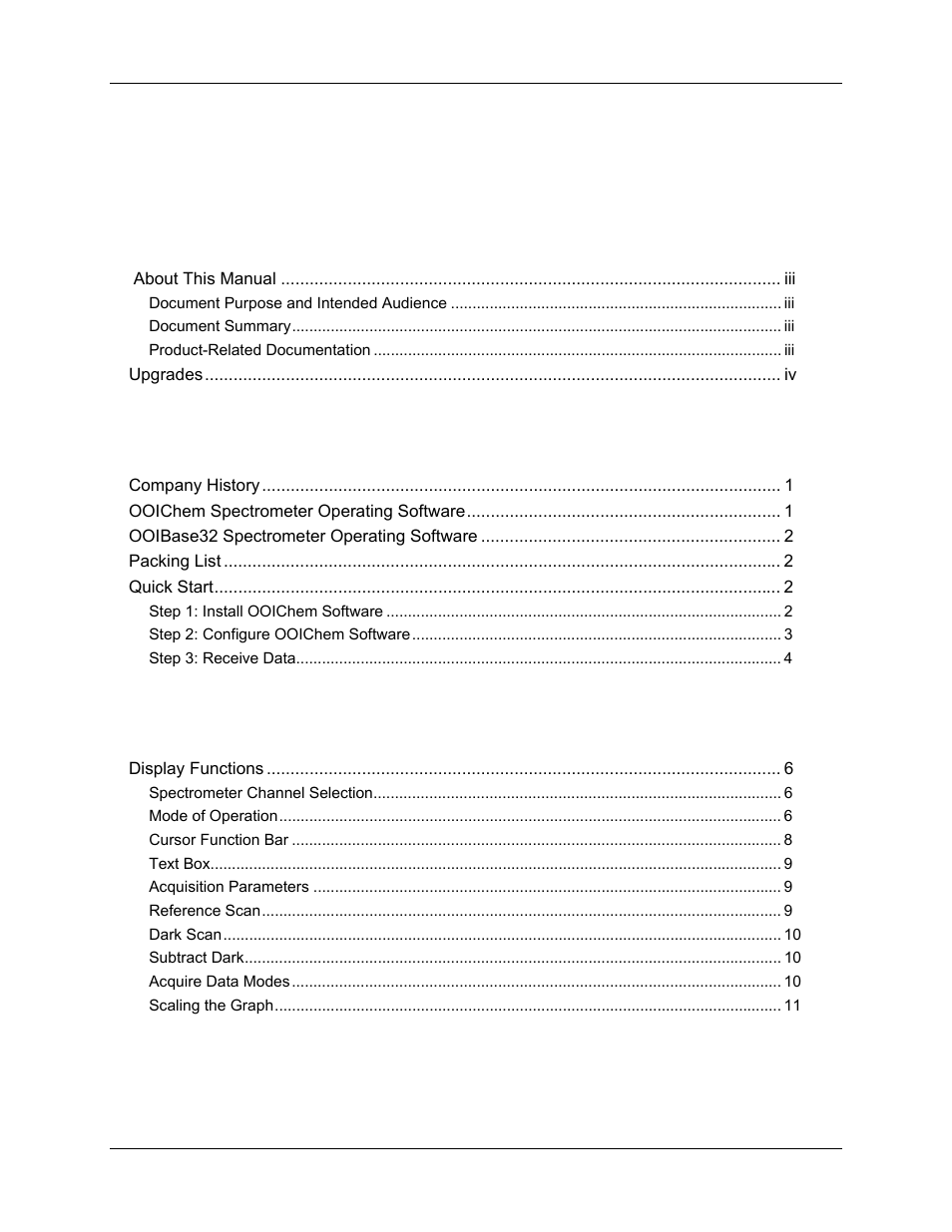 Ocean Optics CHEM2000 User Manual | Page 3 / 36