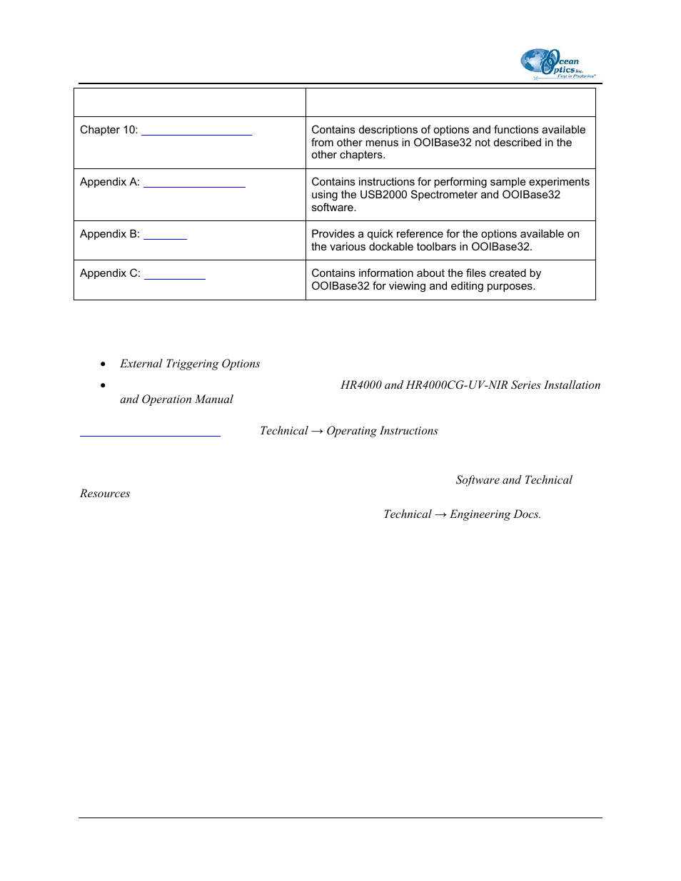 Product-related documentation, Upgrades | Ocean Optics OOIBase32 User Manual | Page 10 / 140