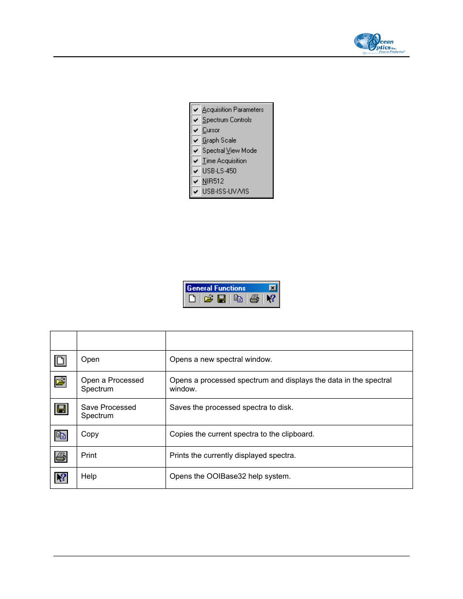 General functions | Ocean Optics OOIBase32 User Manual | Page 112 / 140