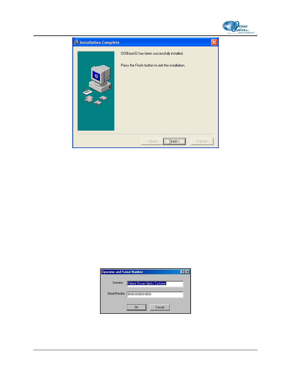 Configuring ooibase32 and your hardware, Operator and serial number | Ocean Optics OOIBase32 User Manual | Page 18 / 140