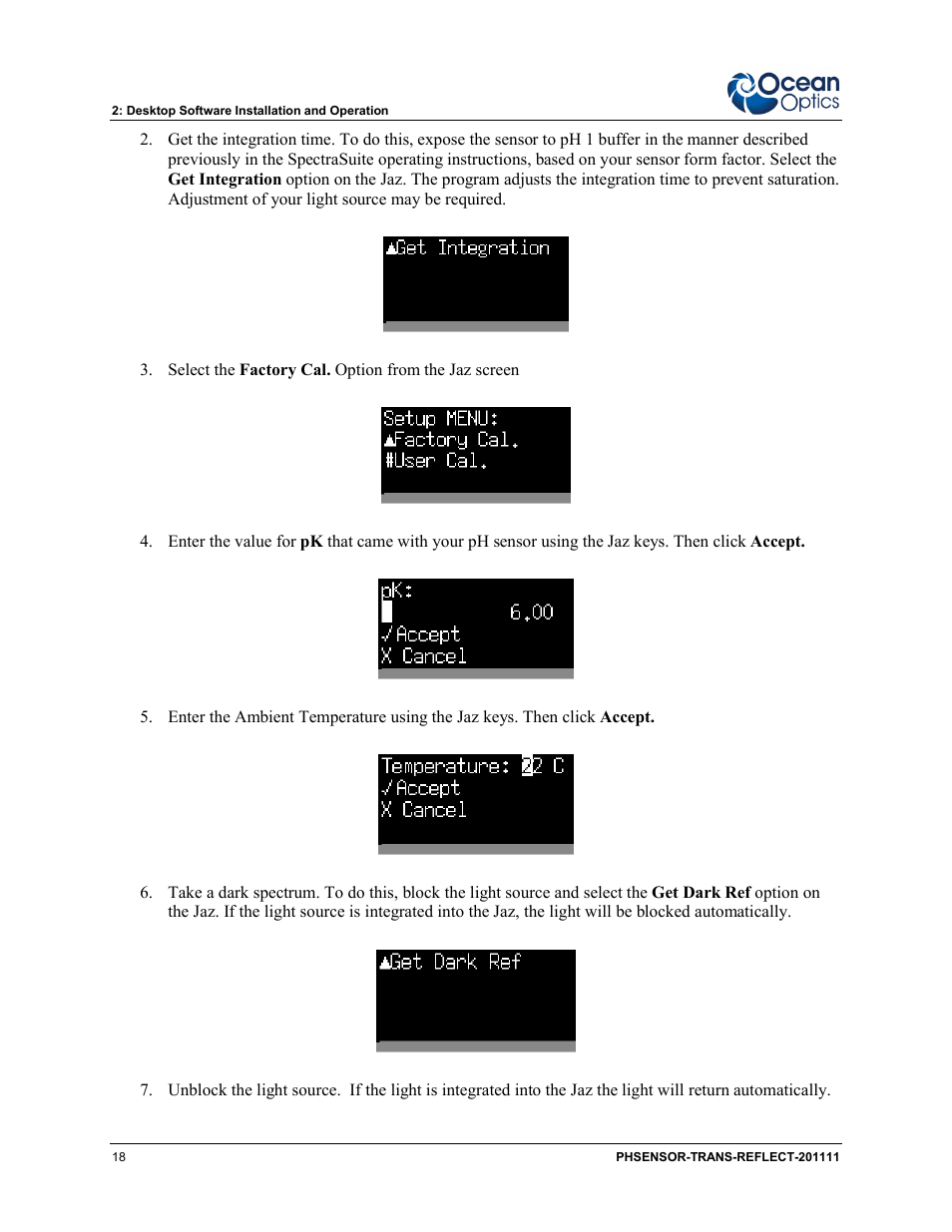 Ocean Optics pH Sensor Patches, Probes and Cuvettes User Manual | Page 24 / 36