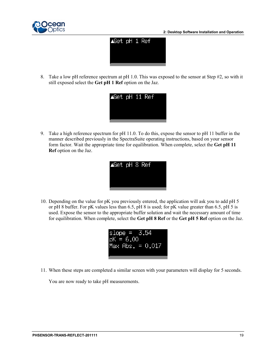 Ocean Optics pH Sensor Patches, Probes and Cuvettes User Manual | Page 25 / 36