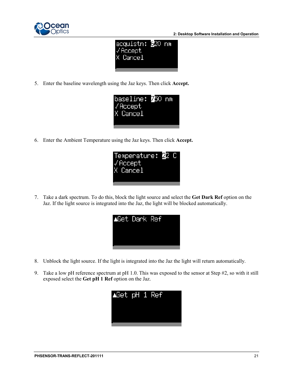 Ocean Optics pH Sensor Patches, Probes and Cuvettes User Manual | Page 27 / 36