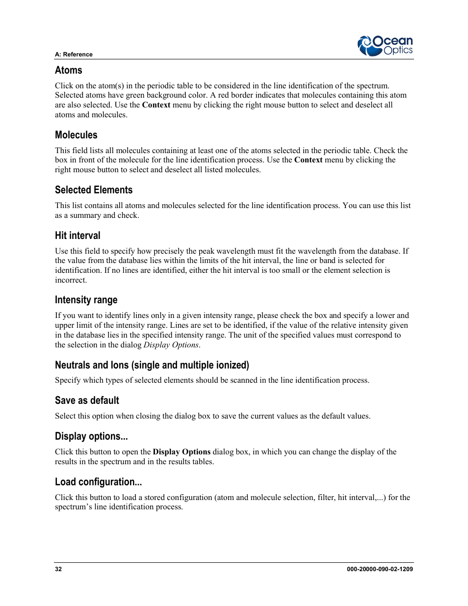 Ocean Optics SpecLine Offline Spectroscopy User Manual | Page 38 / 60