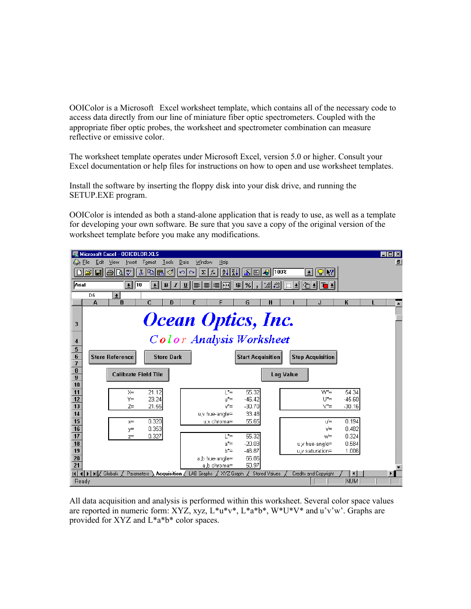 Overview | Ocean Optics OOIColor User Manual | Page 4 / 14