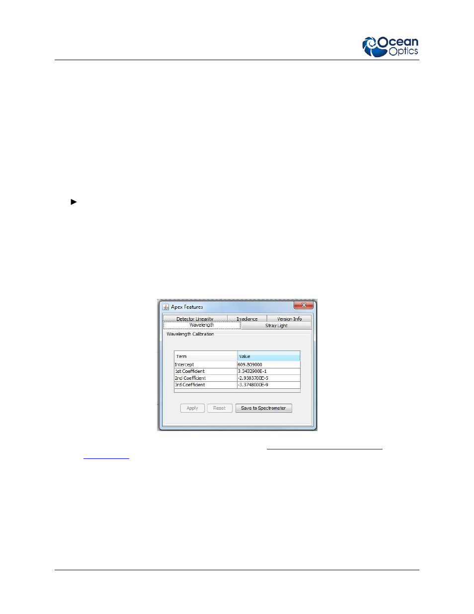 Saving the new calibration coefficients | Ocean Optics Apex Install User Manual | Page 20 / 24