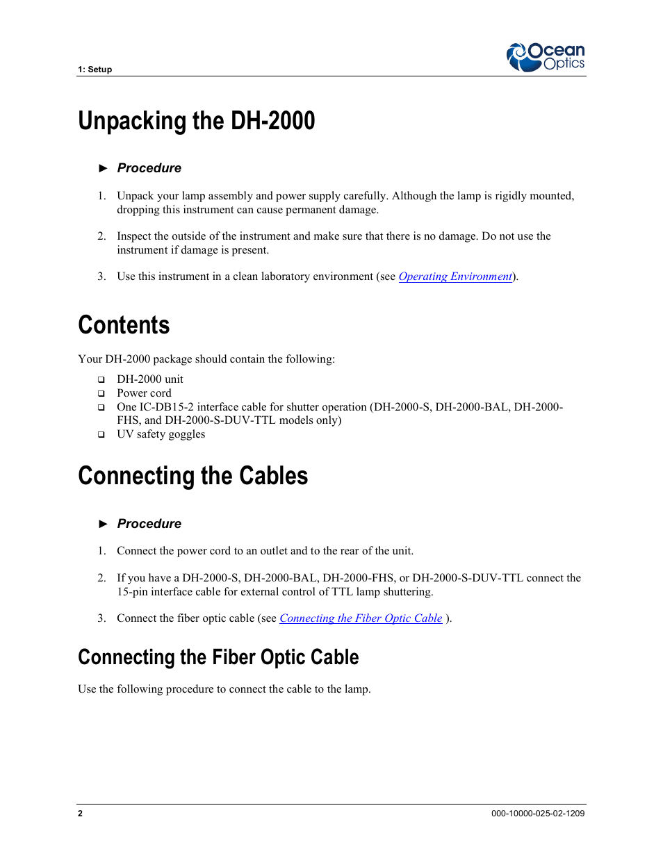 Ocean Optics DH-2000 User Manual | Page 10 / 34