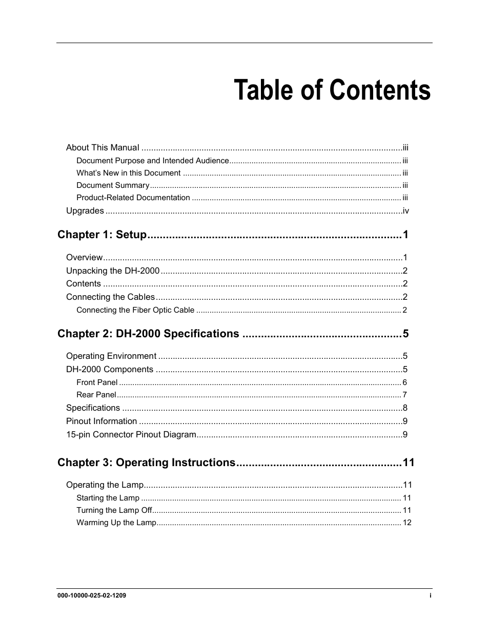 Ocean Optics DH-2000 User Manual | Page 5 / 34