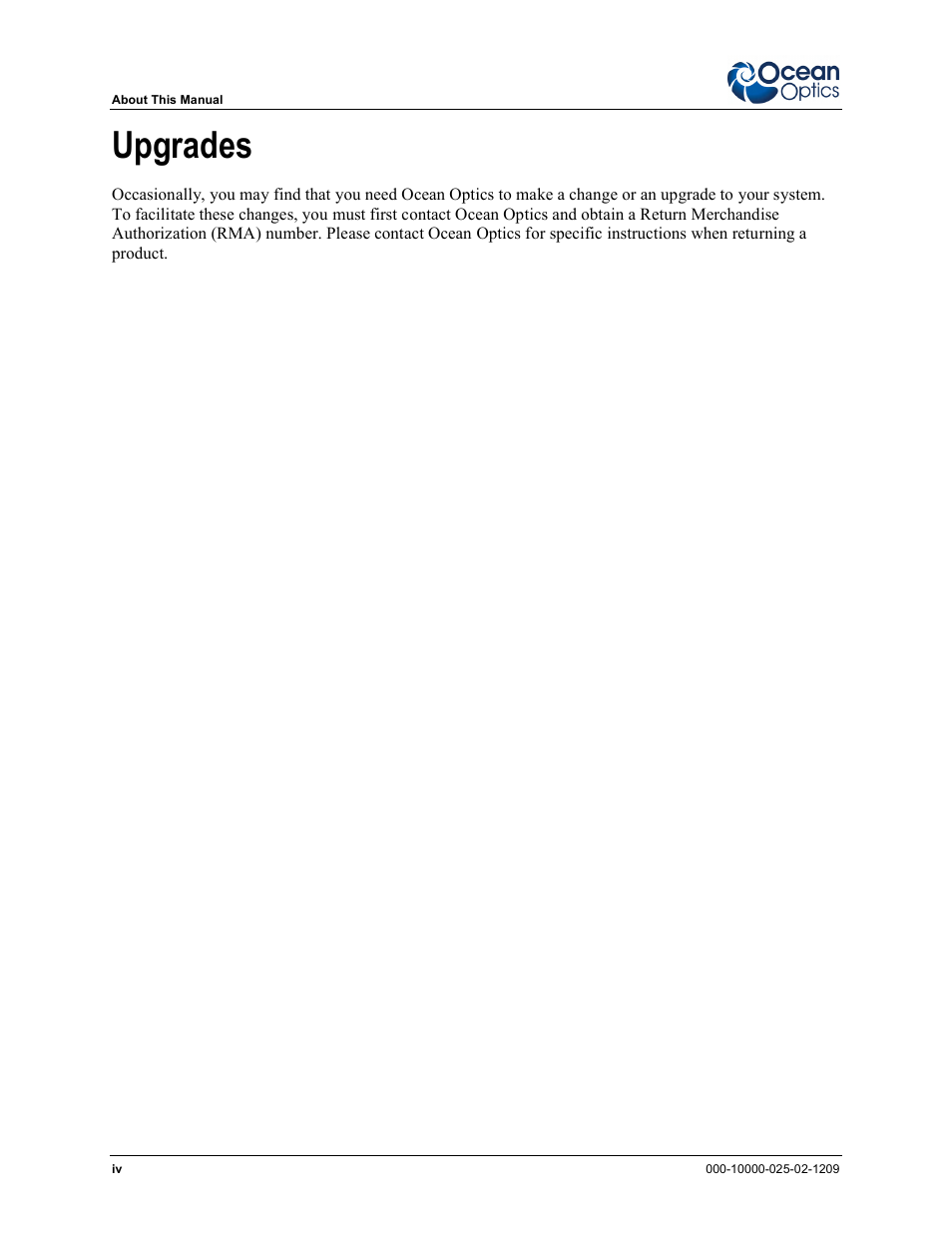 Upgrades | Ocean Optics DH-2000 User Manual | Page 8 / 34